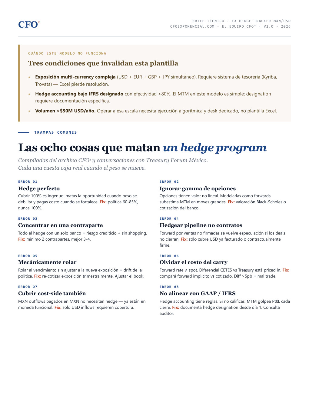 Brief técnico PDF — las ocho cosas que matan un cash flow